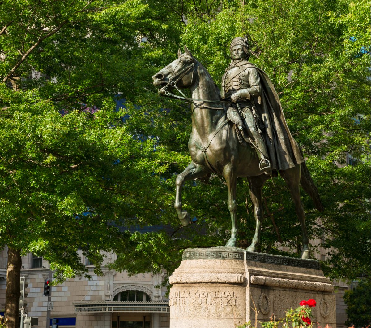 Bronze Equestrian Statue of General Casimir Pulaski